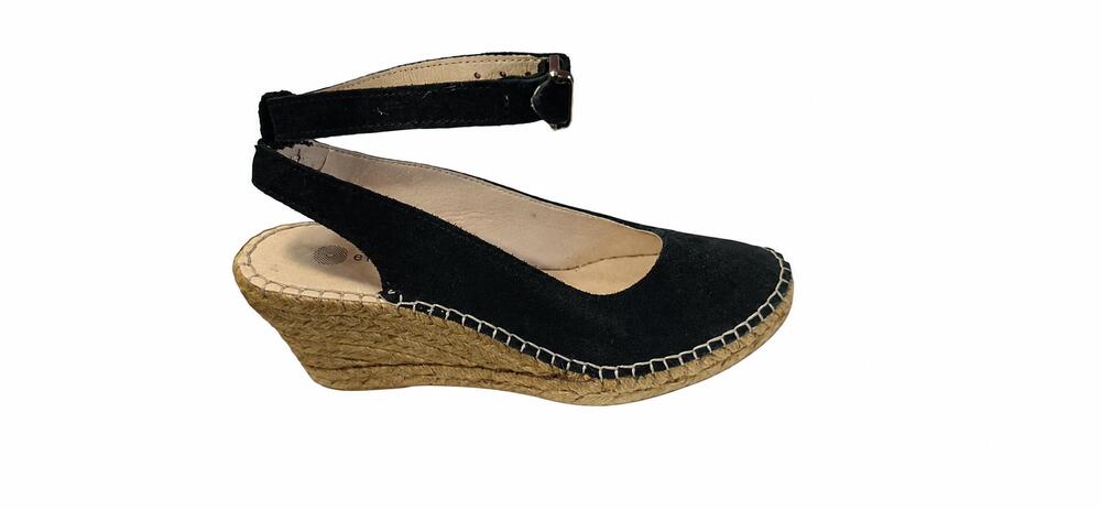 NEW ERIC MICHAEL women's cynthia wedge in black